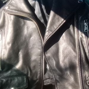 Gianni binni black leather jacket